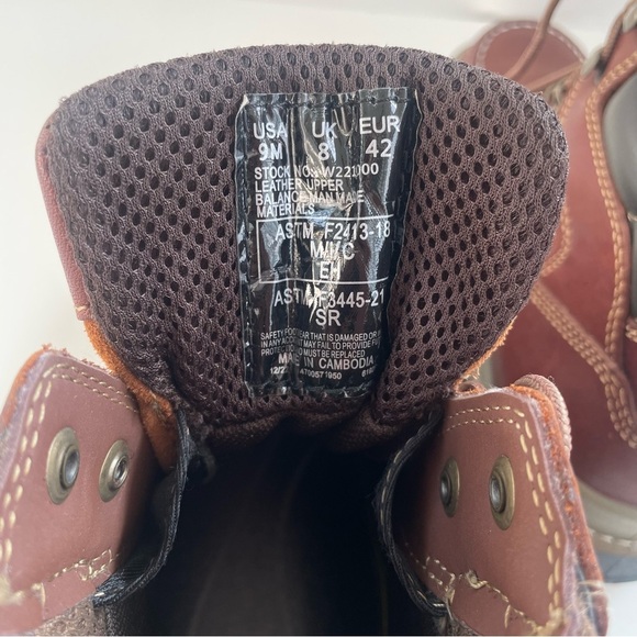 Wolverine Men's Brown Raider Durashocks Safety Toe Construction Boot Size 9M - Picture 7 of 7